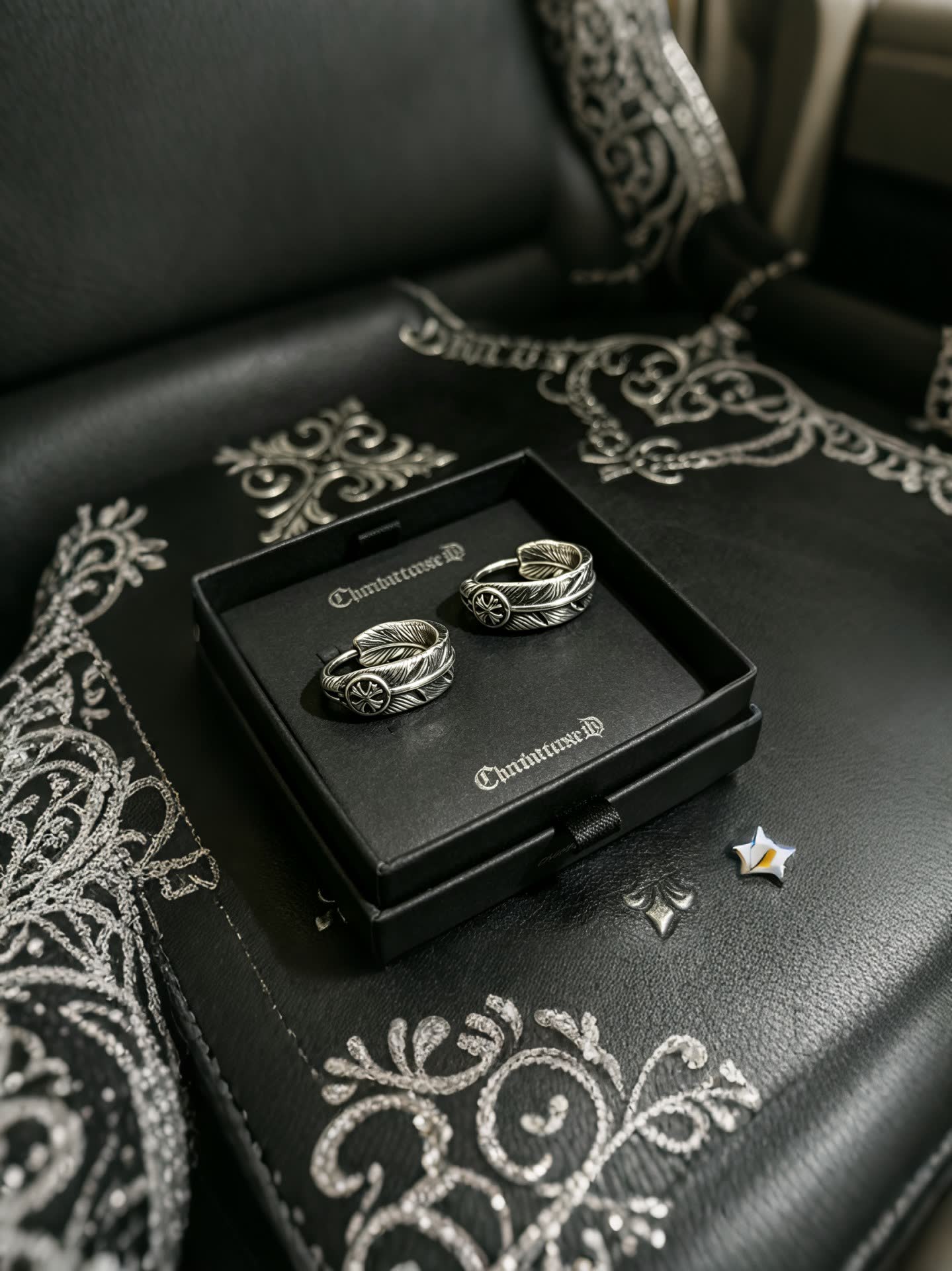 Chrome Hearts Leaf Design Earrings